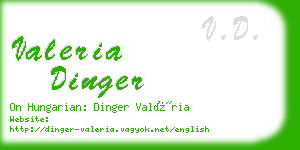 valeria dinger business card